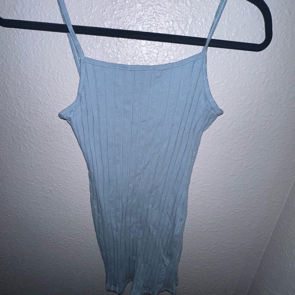 Women's Blue Ribbed casual dress